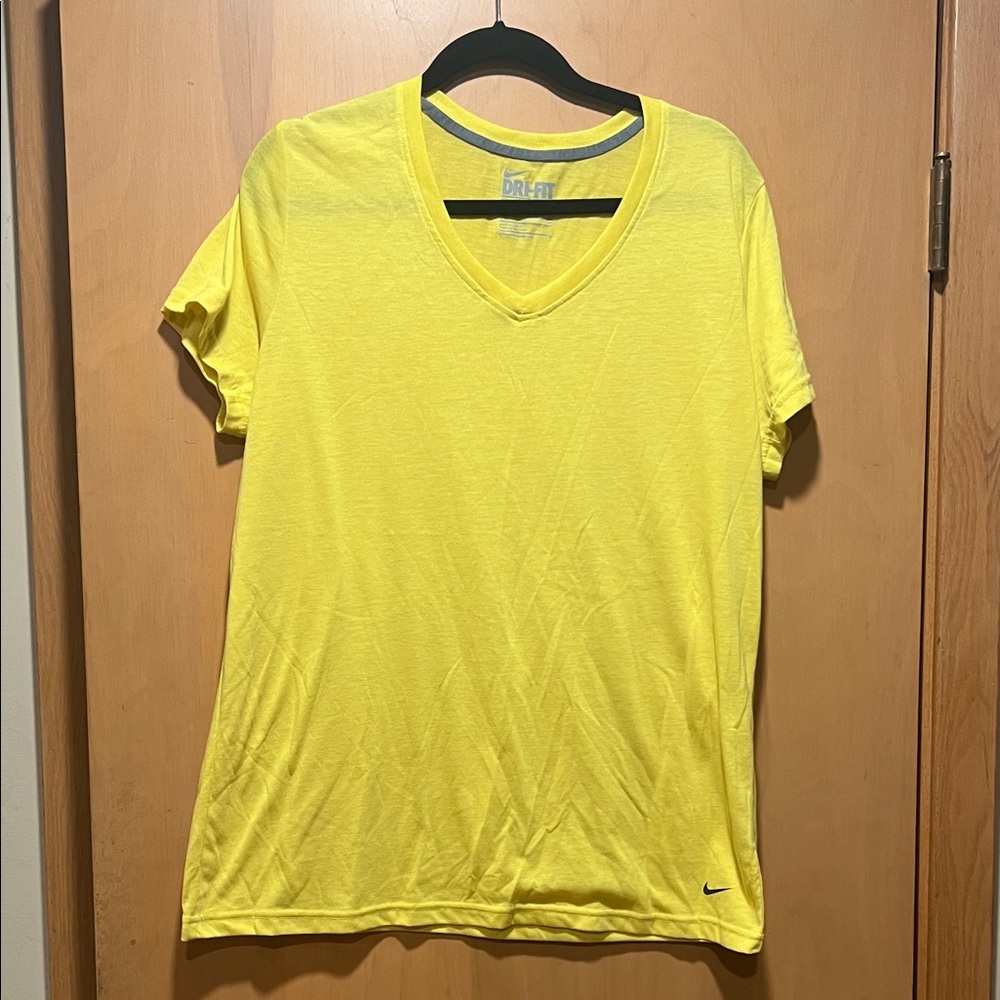 Nike Bright Yellow V-Neck Tee